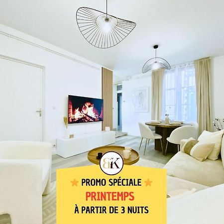 Le Subtil - Best Keys - Elegance & Confort - 2 Chambres Separees - Lit Queen Size - Smart Tv Netflix - Entre Gare & Centre Ville - A 1H De Paris - Wifi Fibre - Check-In Autonome Sens Bagian luar foto