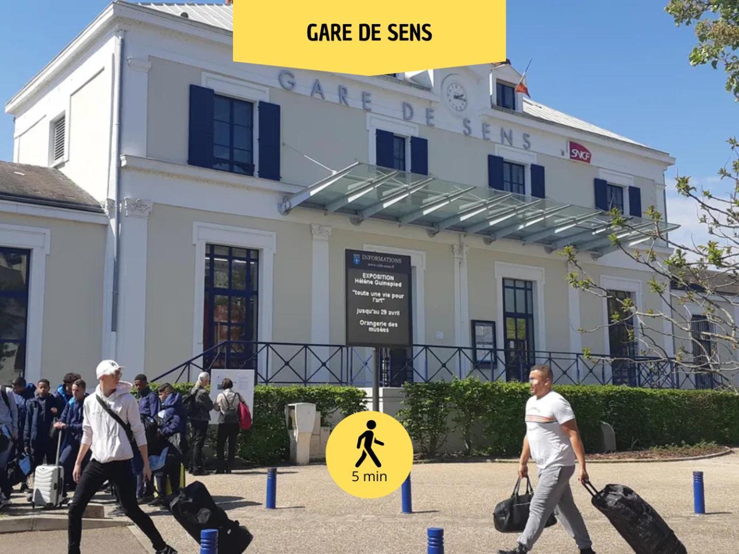 Le Subtil - Best Keys - Elegance & Confort - 2 Chambres Separees - Lit Queen Size - Smart Tv Netflix - Entre Gare & Centre Ville - A 1H De Paris - Wifi Fibre - Check-In Autonome Sens Bagian luar foto