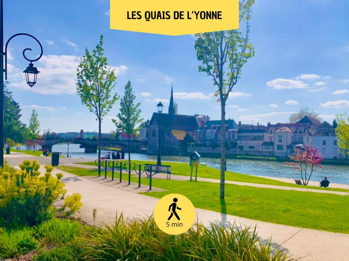 Le Subtil - Best Keys - Elegance & Confort - 2 Chambres Separees - Lit Queen Size - Smart Tv Netflix - Entre Gare & Centre Ville - A 1H De Paris - Wifi Fibre - Check-In Autonome Sens Bagian luar foto